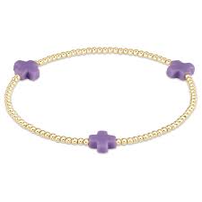 Enewton Signature Cross Gold Pattern 2mm Bead Bracelet - Eden Lifestyle