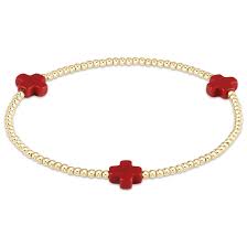 Enewton Signature Cross Gold Pattern 2mm Bead Bracelet - Eden Lifestyle