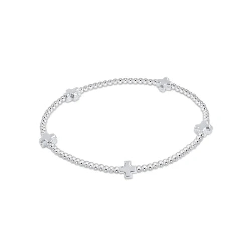 Enewton Signature Cross Small Sterling Pattern 2mm Bead Bracelet - Sterling - Eden Lifestyle