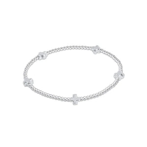 Enewton Signature Cross Small Sterling Pattern 2mm Bead Bracelet - Sterling - Eden Lifestyle