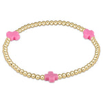 Enewton Egirl Signature Cross Gold Pattern 3mm Bead Bracelet - Eden Lifestyle