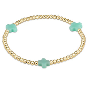 Enewton Egirl Signature Cross Gold Pattern 3mm Bead Bracelet - Eden Lifestyle