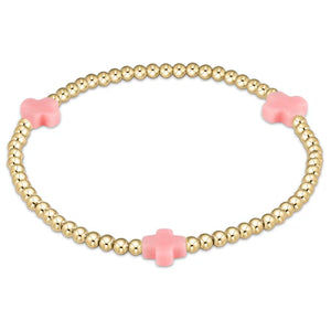 Enewton Egirl Signature Cross Gold Pattern 3mm Bead Bracelet - Eden Lifestyle
