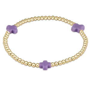 Enewton Egirl Signature Cross Gold Pattern 3mm Bead Bracelet - Eden Lifestyle