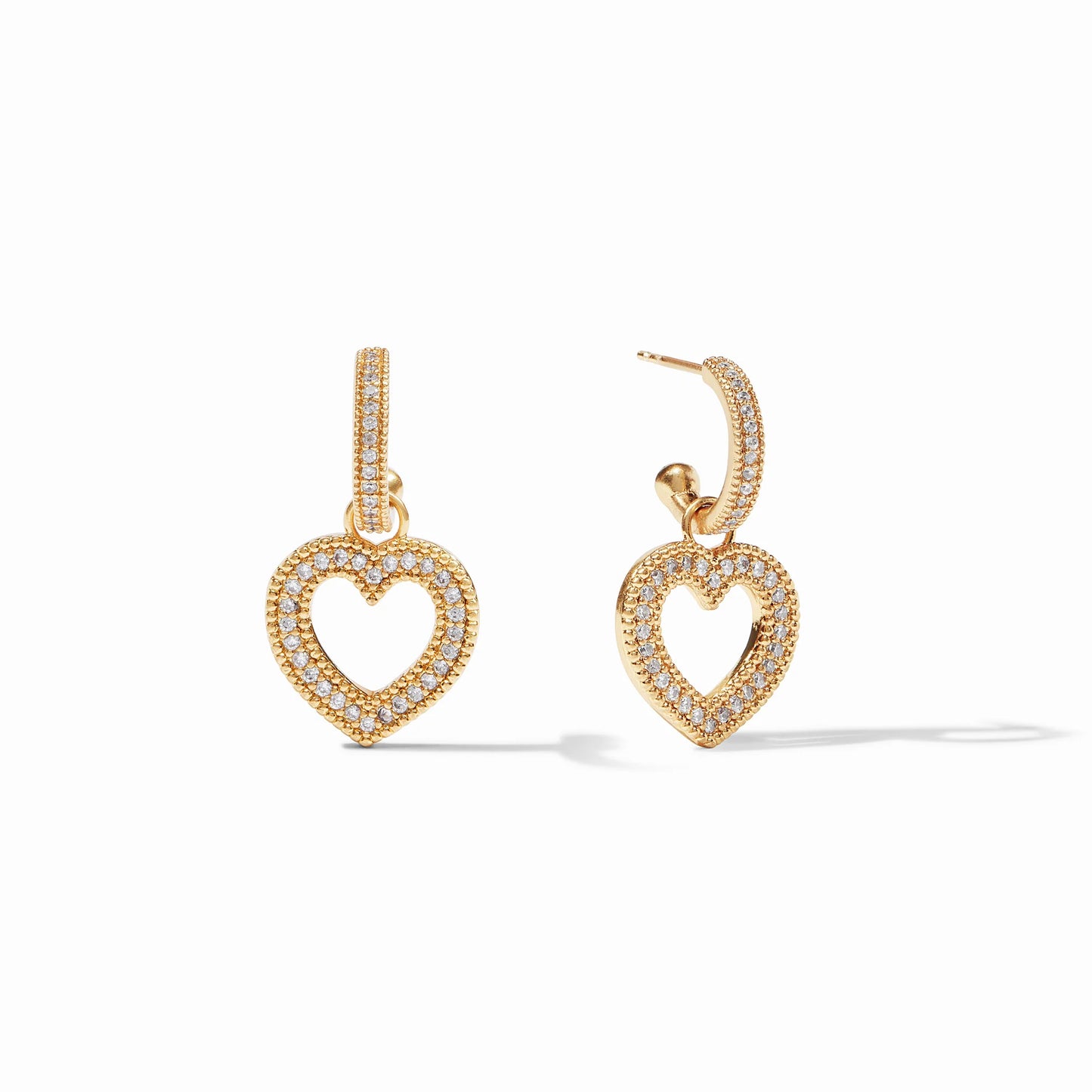 Esme Heart Pavé Hoop & Charm Earring - Eden Lifestyle