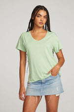 Everyday Essential Quiet Green V-neck Tee - Eden Lifestyle