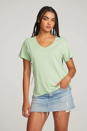 Everyday Essential Quiet Green V-neck Tee - Eden Lifestyle