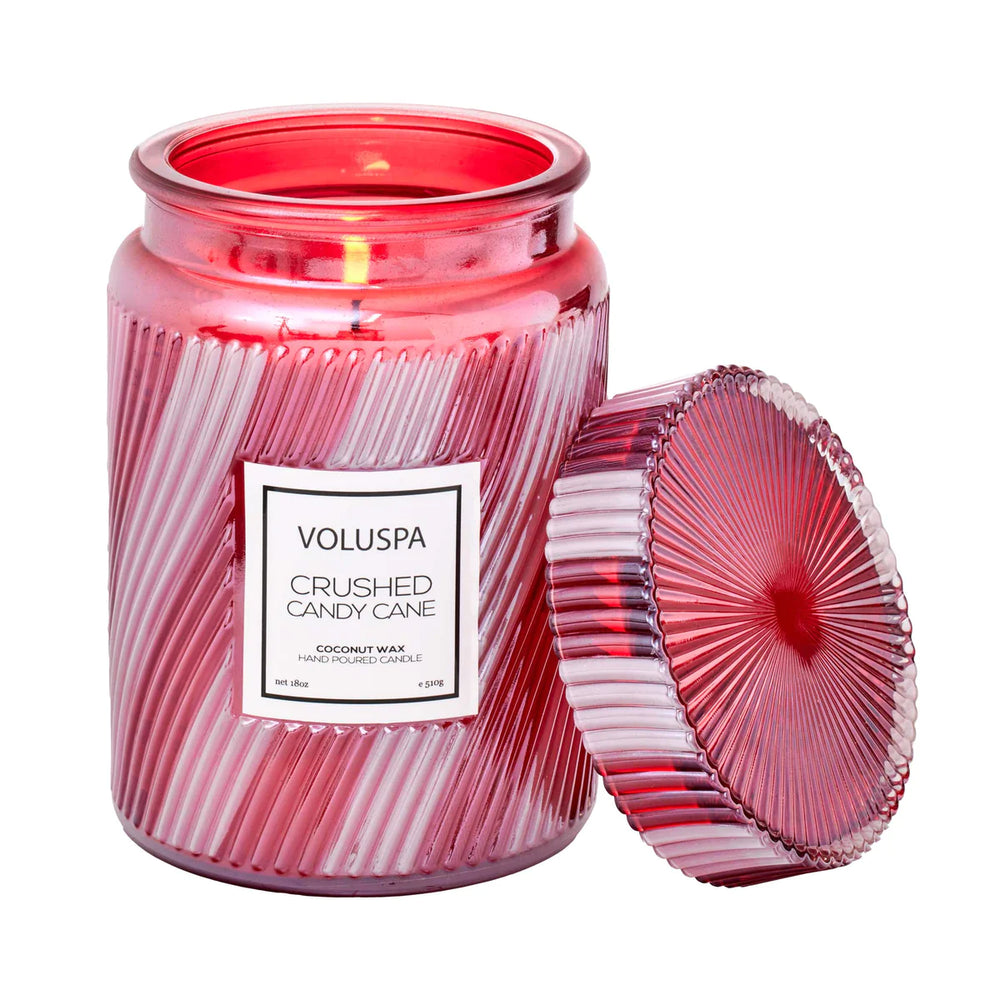 Voluspa - Crushed Candy Cane - Large Jar Candle - Eden Lifestyle