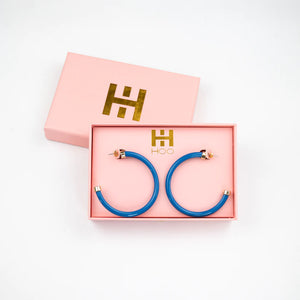 True Blue Hoo Hoops Earrings - Eden Lifestyle