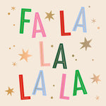 Fa La La Cocktail Napkins - Foil - 20ct - Eden Lifestyle