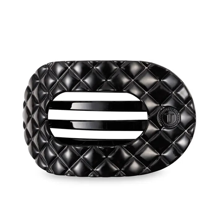Flat Round Hair Clip Quilted