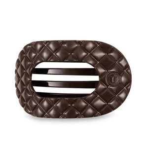 Flat Round Hair Clip Quilted