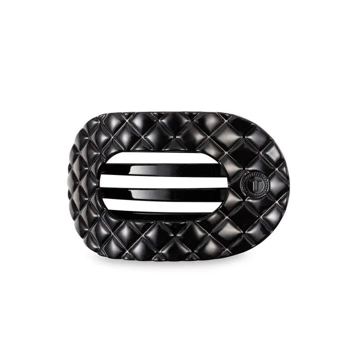 Flat Round Hair Clip Quilted