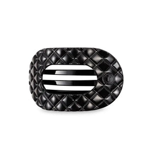 Flat Round Hair Clip Quilted
