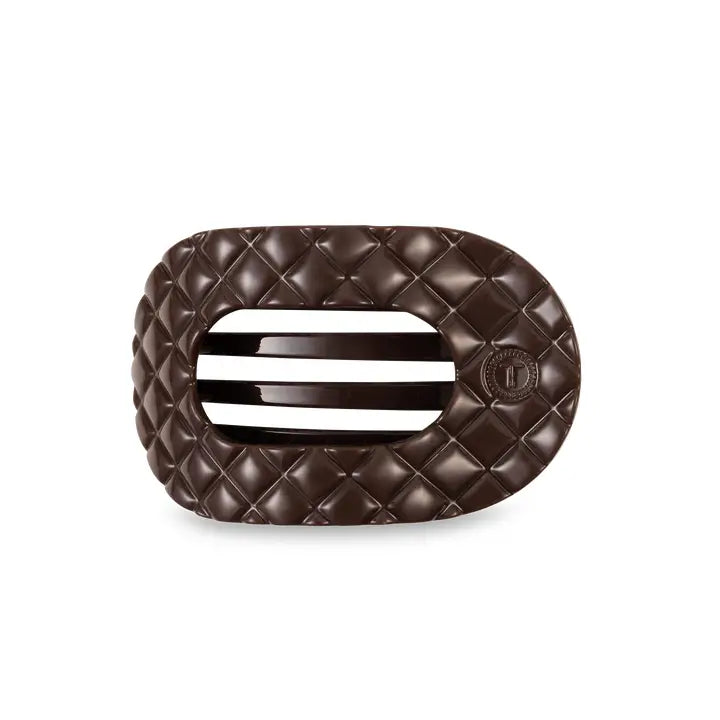Flat Round Hair Clip Quilted