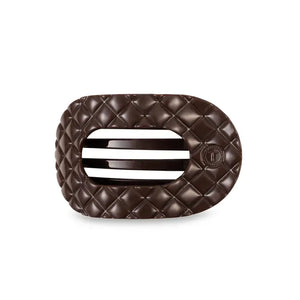 Flat Round Hair Clip Quilted