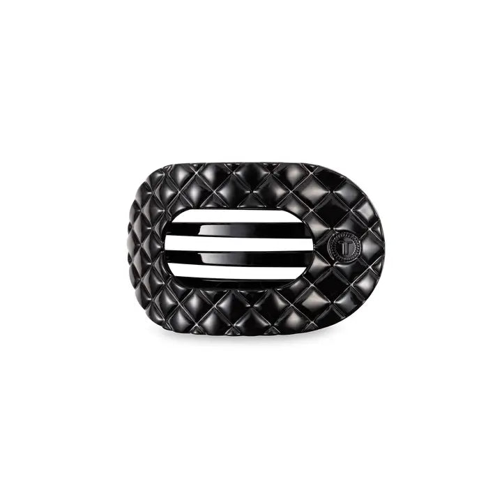 Flat Round Hair Clip Quilted