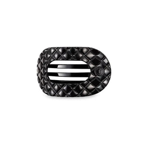 Flat Round Hair Clip Quilted
