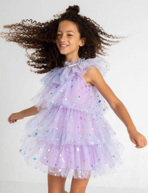 Foil Hearts Tulle Dress - Eden Lifestyle