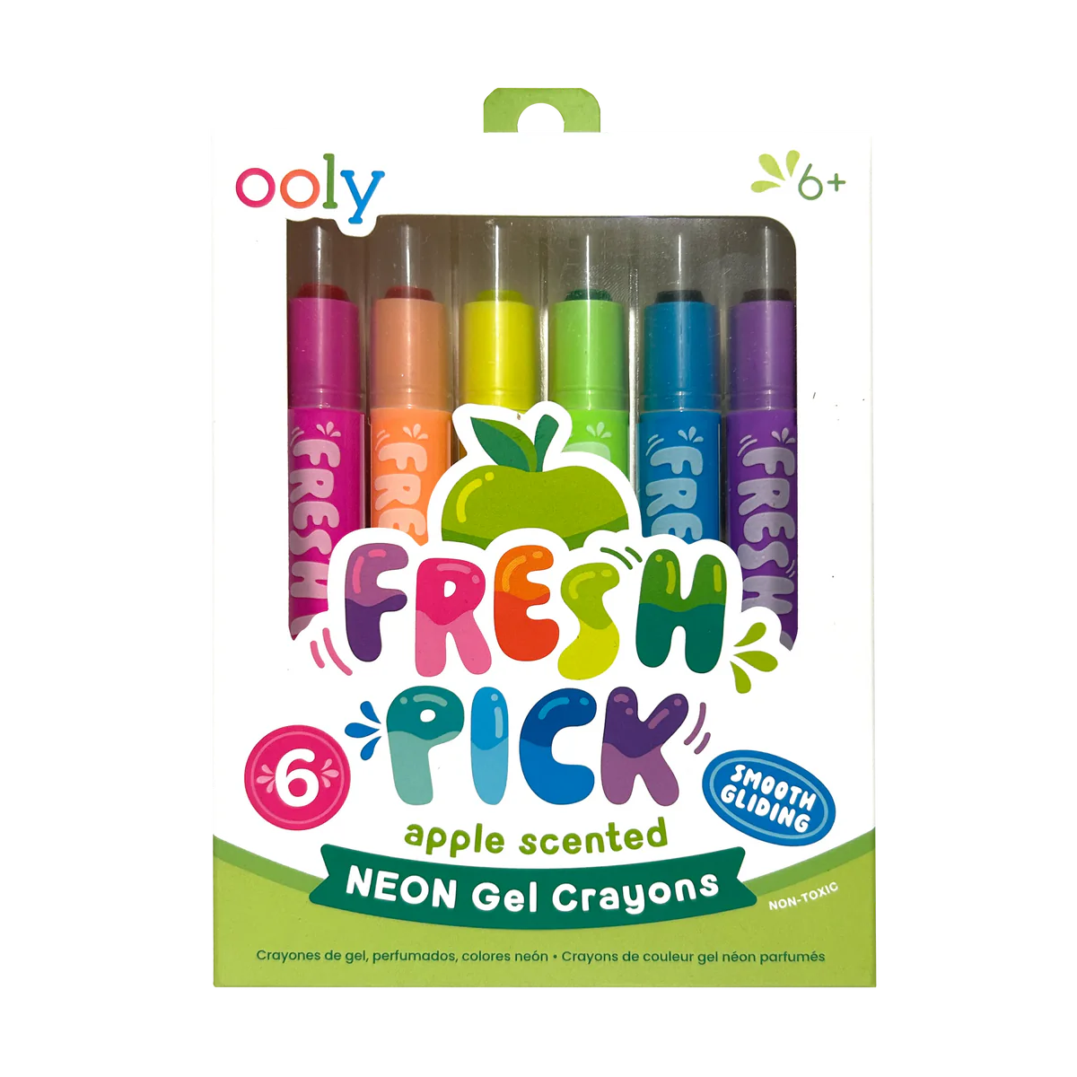 Fresh Pick Apple Scented Gel Crayons - Set of 6 - Eden Lifestyle