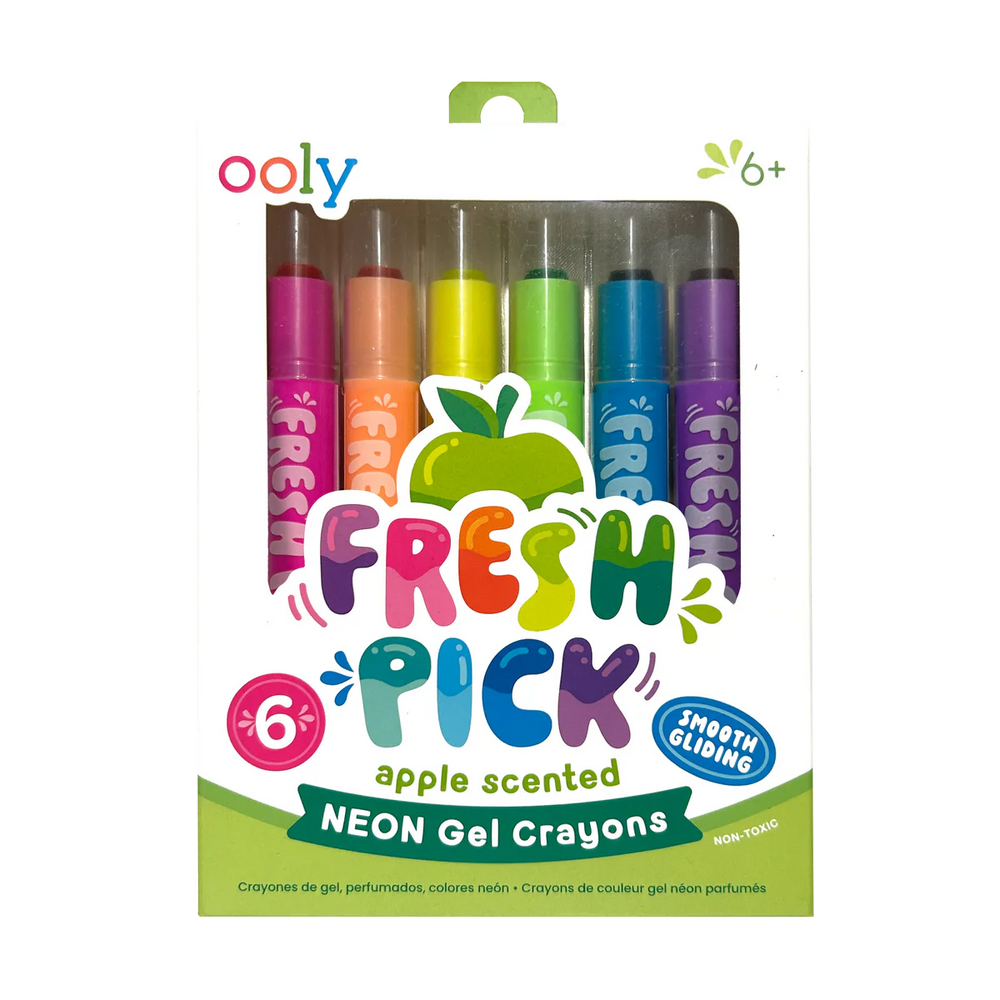 Fresh Pick Apple Scented Gel Crayons - Set of 6