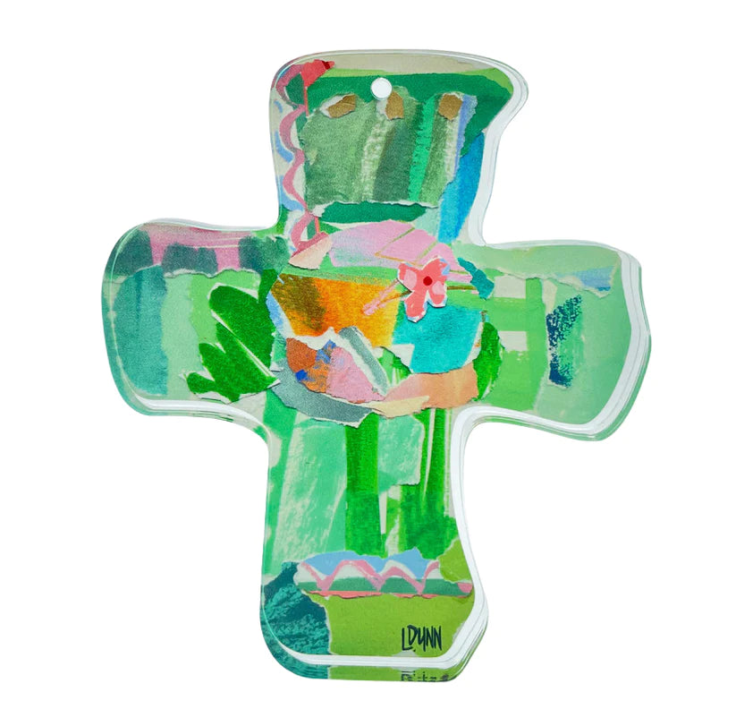 Green Everlasting Love Acrylic Cross - Eden Lifestyle