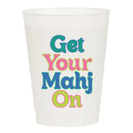 Get Your Mahj On Frosted Cups - Mahjong - Eden Lifestyle
