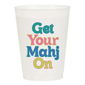 Get Your Mahj On Frosted Cups - Mahjong - Eden Lifestyle