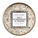 Voluspa - Gilt Pomander & Hinoki - Macaron Candle - Eden Lifestyle