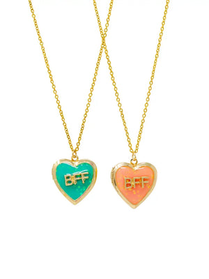 Girls Best Friends Bff Heart Locket Necklace Set - Eden Lifestyle