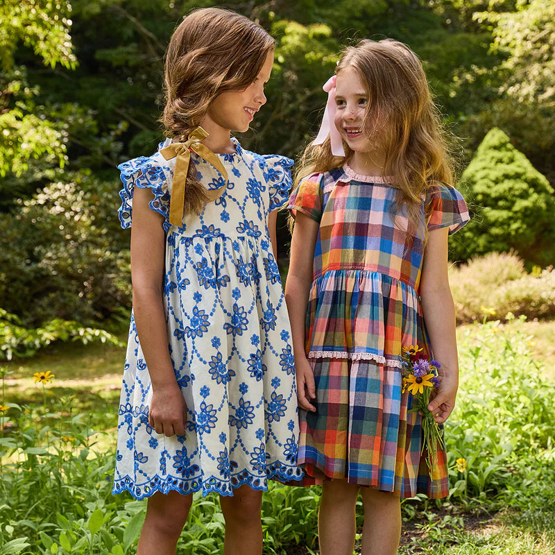 Girls Charlie Dress - Technicolor Check - Eden Lifestyle