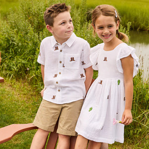 Girls Elsie Dress - Rodeo Embroidery - Eden Lifestyle