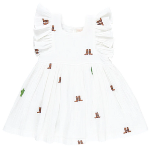 Girls Elsie Dress - Rodeo Embroidery - Eden Lifestyle