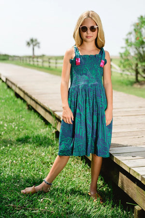 Girls Hallie Sequin Tie Shoulder Dress - Eden Lifestyle