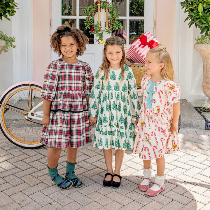 Girls Maribelle Dress - Holly Tartan - Eden Lifestyle