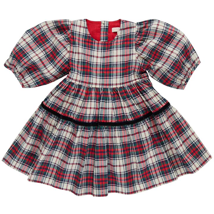 Girls Maribelle Dress - Holly Tartan - Eden Lifestyle