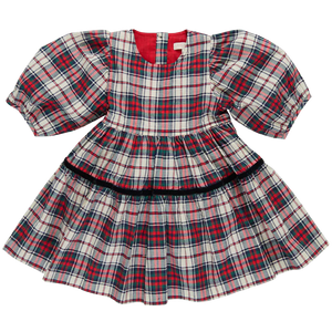 Girls Maribelle Dress - Holly Tartan - Eden Lifestyle