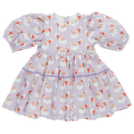 Girls Maribelle Dress - Lavender Santas - Eden Lifestyle