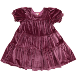 Girls Velour Elizabeth Dress - Sugarplum - Eden Lifestyle