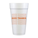 Give Thanks Repeating Foam Cups - Thanksgiving - Eden Lifestyle