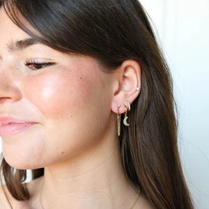Gold Beaded Drop Statement Earrings - Eden Lifestyle