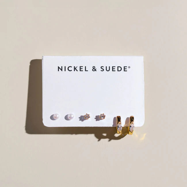Gold Essential Dainty Earrings Set - Eden Lifestyle