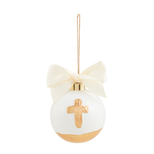 Gold Painted Ball Ornament - Eden Lifestyle