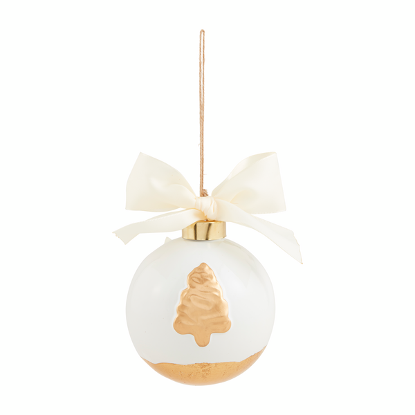 Gold Painted Ball Ornament - Eden Lifestyle