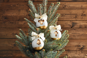Gold Painted Ball Ornament - Eden Lifestyle