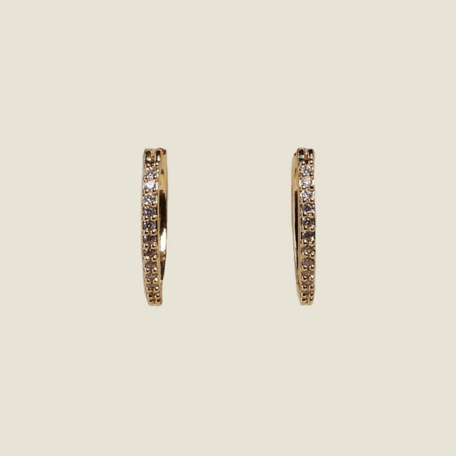 Gold Pave Huggies - Eden Lifestyle
