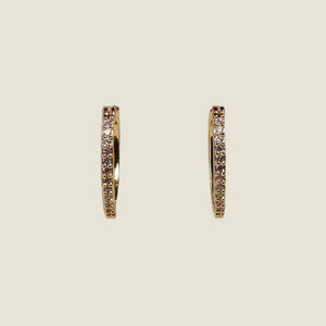 Gold Pave Huggies - Eden Lifestyle