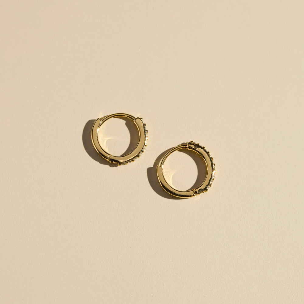Gold Pave Huggies - Eden Lifestyle