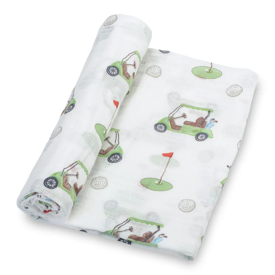 Golf A Round Baby Muslin Swaddle Blanket - Eden Lifestyle