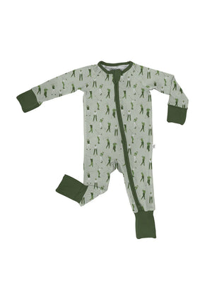 Golf Sketch Long Sleeve Zip Pajamas - Eden Lifestyle